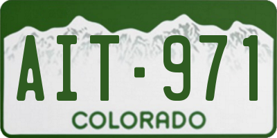 CO license plate AIT971