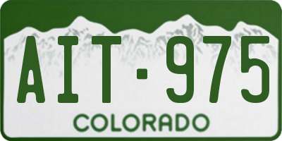 CO license plate AIT975