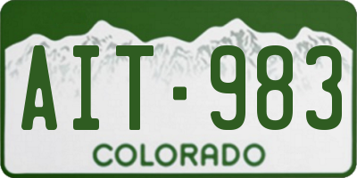 CO license plate AIT983