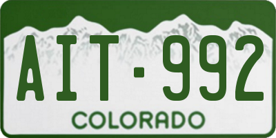 CO license plate AIT992