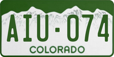 CO license plate AIU074