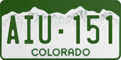 CO license plate AIU151