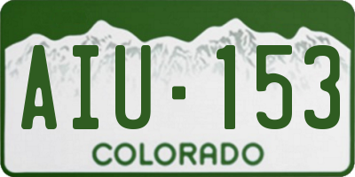 CO license plate AIU153