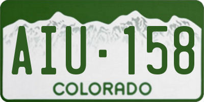 CO license plate AIU158