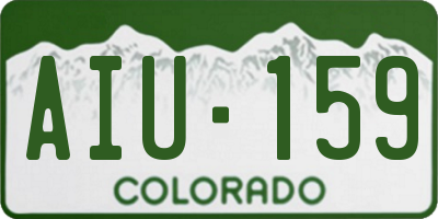 CO license plate AIU159