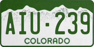 CO license plate AIU239