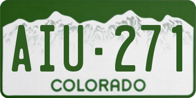 CO license plate AIU271