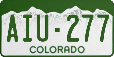 CO license plate AIU277
