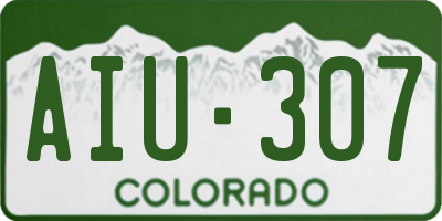 CO license plate AIU307