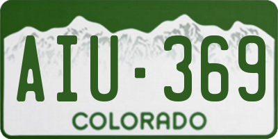 CO license plate AIU369