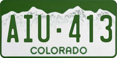 CO license plate AIU413