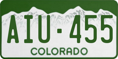 CO license plate AIU455