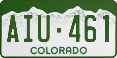 CO license plate AIU461