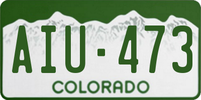 CO license plate AIU473