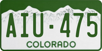 CO license plate AIU475