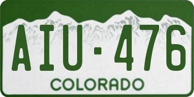 CO license plate AIU476