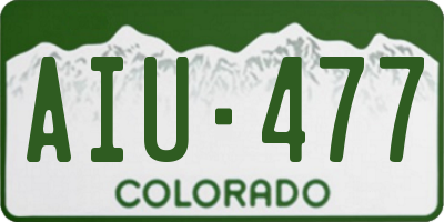CO license plate AIU477