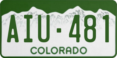 CO license plate AIU481