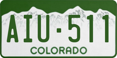 CO license plate AIU511