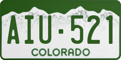 CO license plate AIU521