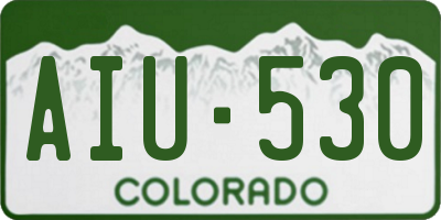 CO license plate AIU530