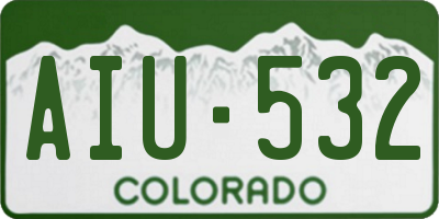 CO license plate AIU532