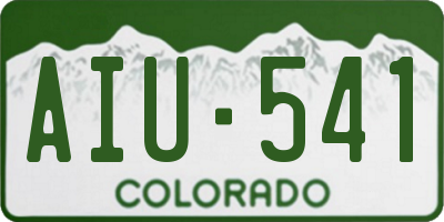 CO license plate AIU541