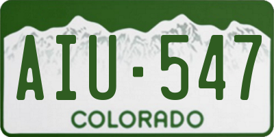 CO license plate AIU547