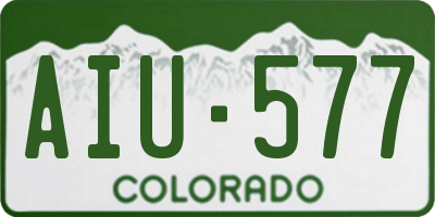 CO license plate AIU577