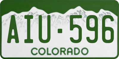 CO license plate AIU596