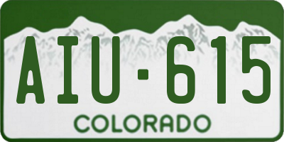 CO license plate AIU615