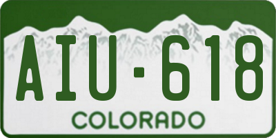 CO license plate AIU618