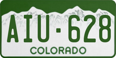 CO license plate AIU628