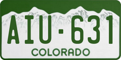 CO license plate AIU631
