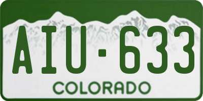CO license plate AIU633