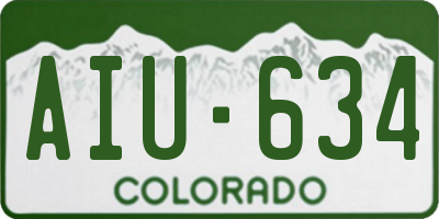 CO license plate AIU634