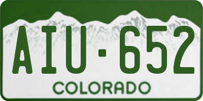 CO license plate AIU652