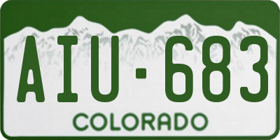 CO license plate AIU683