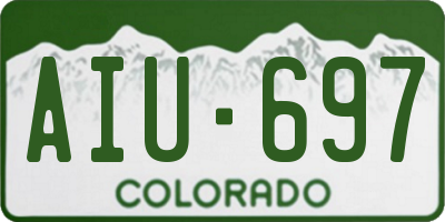 CO license plate AIU697