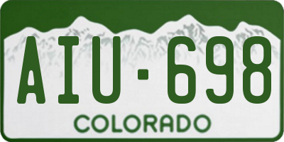 CO license plate AIU698
