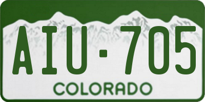 CO license plate AIU705