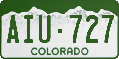 CO license plate AIU727