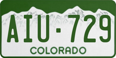 CO license plate AIU729
