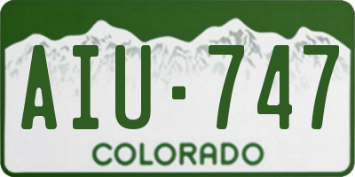 CO license plate AIU747