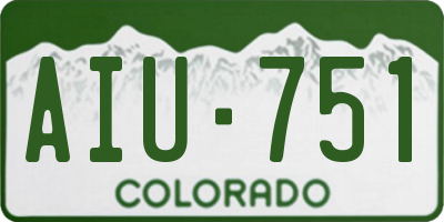 CO license plate AIU751
