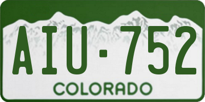 CO license plate AIU752
