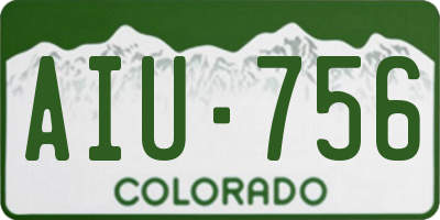CO license plate AIU756