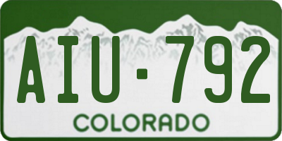CO license plate AIU792