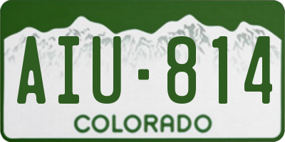 CO license plate AIU814