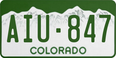 CO license plate AIU847